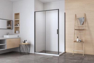 Душевой уголок Aquanet Pleasure Evo 150 / AE65-150x100-BT (черный анодированный)