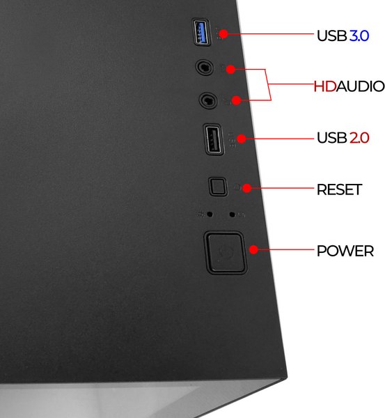 Корпус для компьютера Ginzzu V190