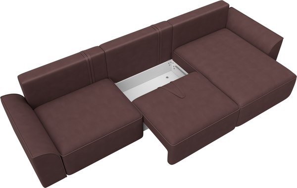 Диван угловой Лига Диванов Лига-048 лонг универсальный / 128505