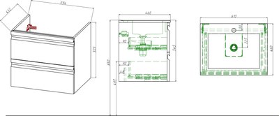 Тумба с умывальником Aquatek Вега AQ77060-MW
