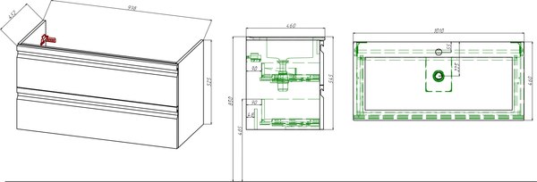 Тумба с умывальником Aquatek Вега AQ77100-LG