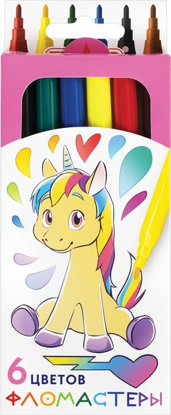Фломастеры Пифагор Единорог / 152447 - фото