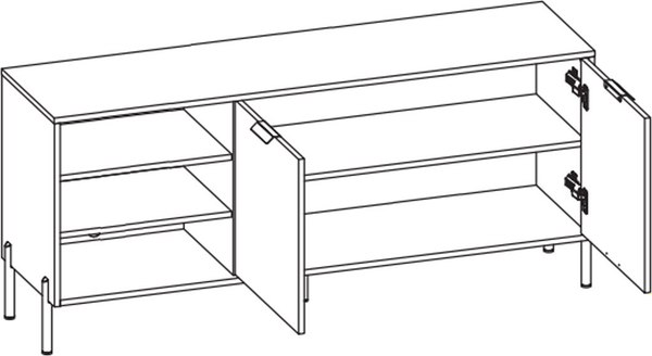 Тумба Black Red White Paloma RTV2D