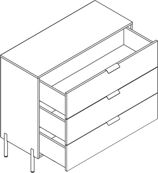 Комод Black Red White Paloma KOM3S