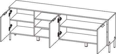 Тумба Black Red White Paloma RTV3D