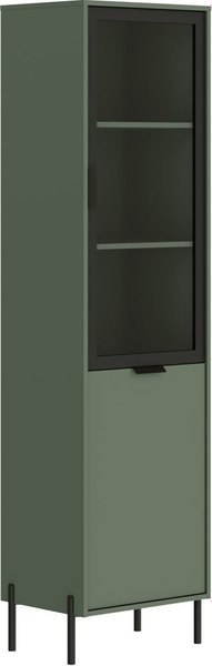 Шкаф-пенал с витриной Black Red White Paloma REG1W1D - фото