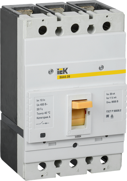 Выключатель автоматический IEK ВА44-39 3Р 500А 35кА / SVT50-3-0500-35 - фото