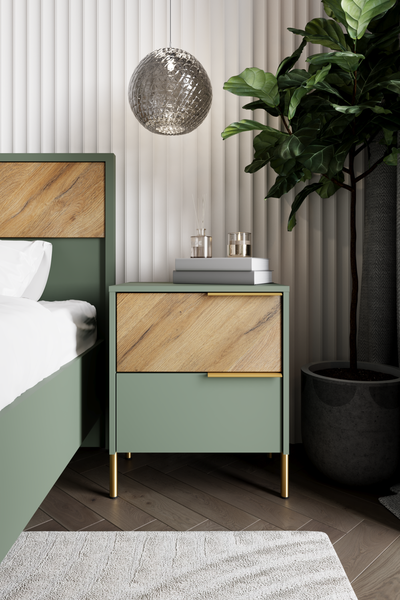 Прикроватная тумба Black Red White Siena KOM2S