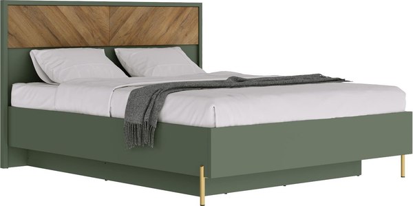 Двуспальная кровать Black Red White Siena с ПМ LOZ160x200 - фото