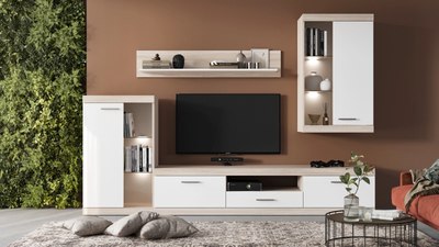 Тумба Black Red White Linn Со стеклом 100x60x36