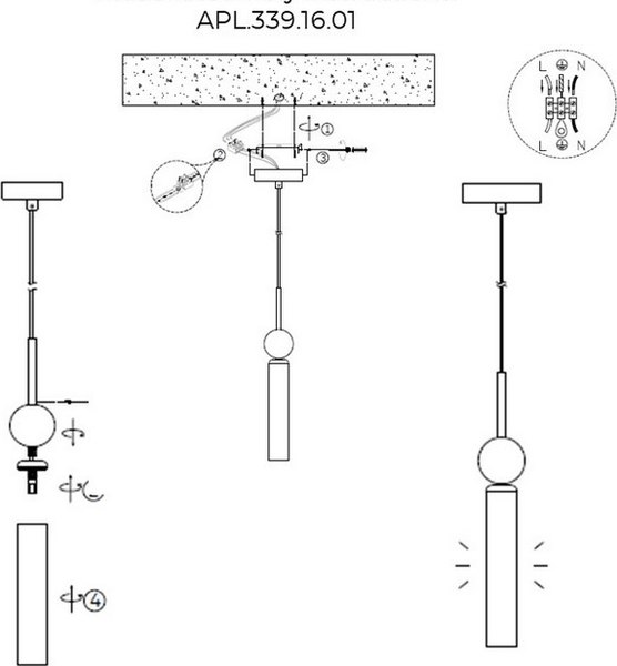 Потолочный светильник Aployt APL.339.16.01
