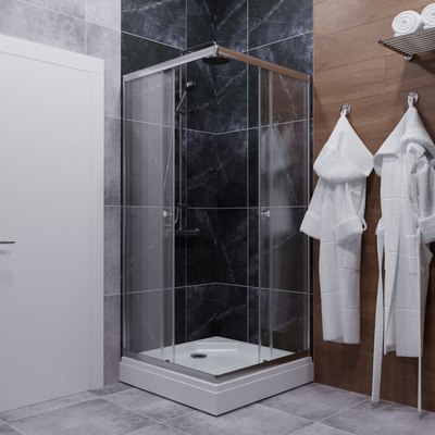 Душевой уголок Triton Вента-Хром-Вельвет 90х90 (с поддоном)