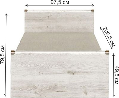 Каркас кровати Black Red White Индиана JLOZ 90 М