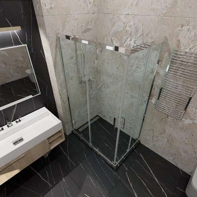 Душевой уголок Triton Фикс-Хром 120x80 (без поддона)