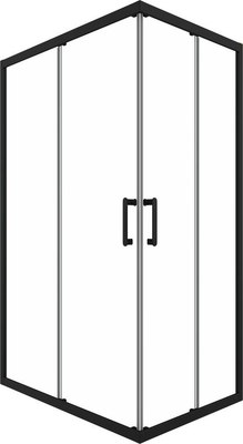 Душевой уголок Triton Фикс-Блэк 120x80 (без поддона) - фото
