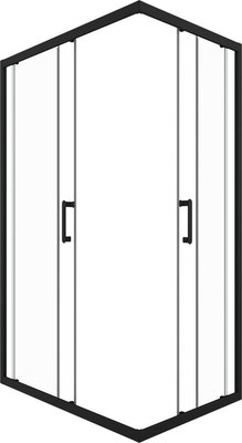 Душевой уголок Triton Фикс-Блэк 120x80 (без поддона)