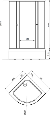 Душевой уголок Triton Узоры 90x90 В