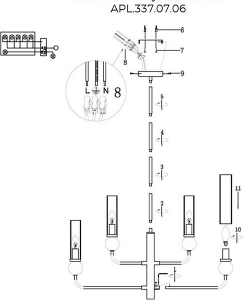 Люстра Aployt APL.337.07.06