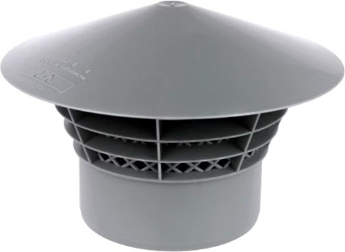 Зонт вентиляционный для внутренней канализации РосТурПласт PP-H Дн 50 б/н 40368 - фото