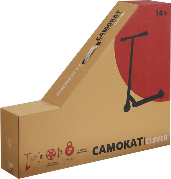 Самокат трюковый Graffiti Clever 24 / 10205145