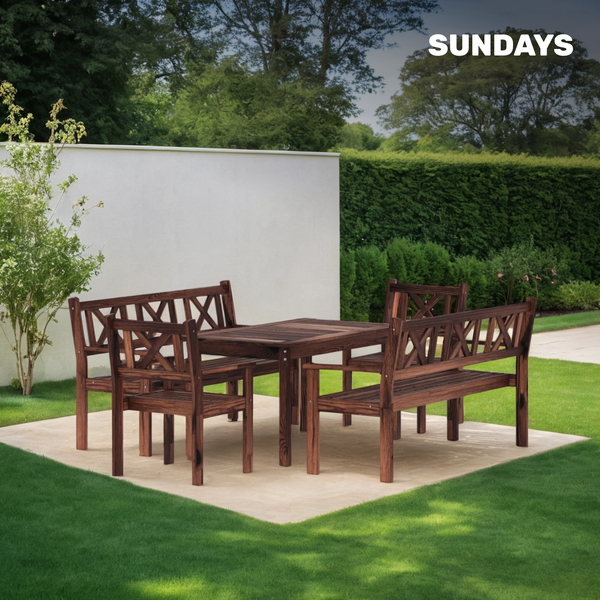 Комплект садовой мебели Sundays Ф-183 1/2/2 (орех)