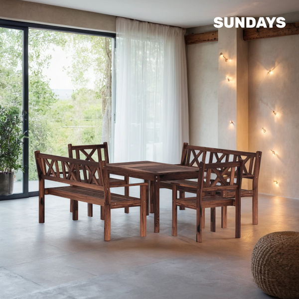 Комплект садовой мебели Sundays Ф-183 1/2/2 (орех)