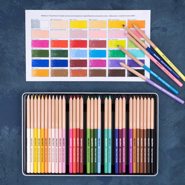 Набор цветных карандашей Малевичъ GrafArt Soft / 193190