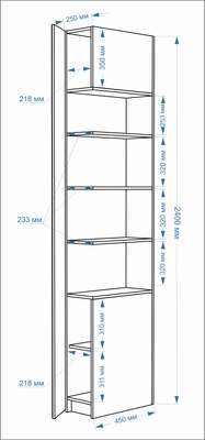 Стеллаж Евва Лайн 02R ЛН-TP.450.02R