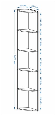 Угловое окончание для шкафа Евва Лайн 01 ЛН-TU.560.01