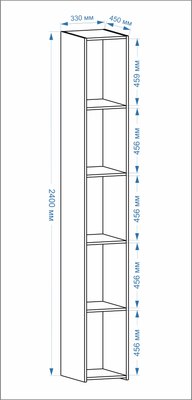 Стеллаж Евва Лайн 01 ЛН-TP.450.01