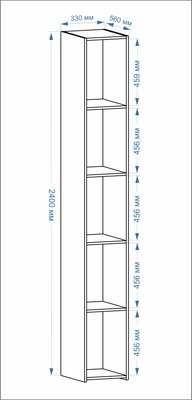 Стеллаж Евва Лайн 01 ЛН-TP.560.01