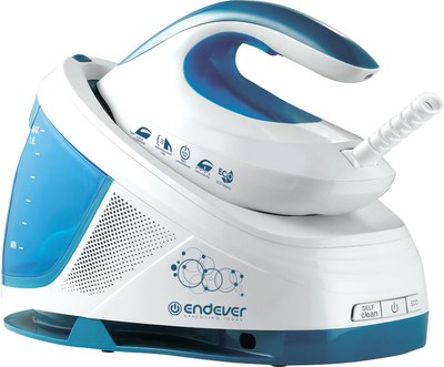 Утюг с парогенератором Endever Delta-450 (белый/голубой) - фото