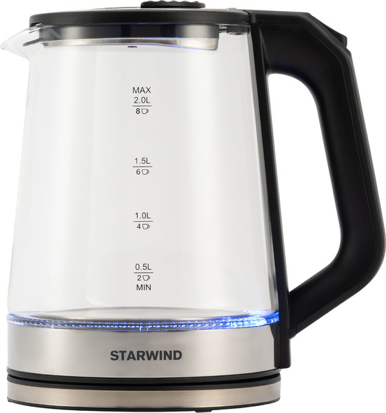 Электрочайник StarWind SKG5778 (черный/прозрачный) - фото