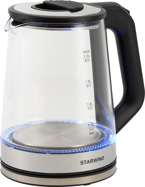 Электрочайник StarWind SKG5778 (черный/прозрачный)