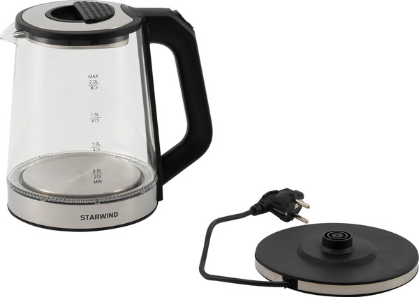 Электрочайник StarWind SKG5778 (черный/прозрачный)