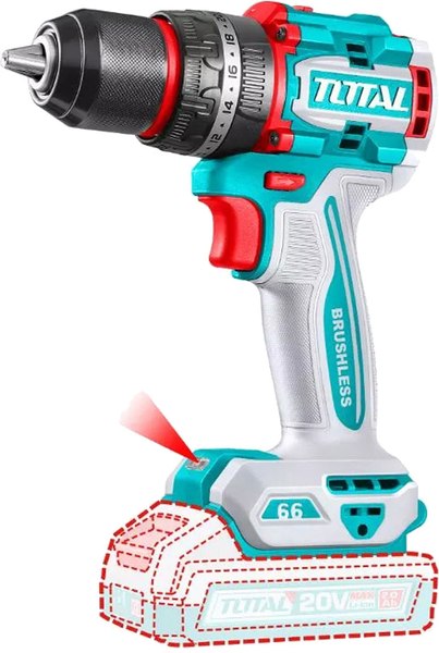 Аккумуляторная дрель-шуруповерт TOTAL TIDLI20668 - фото