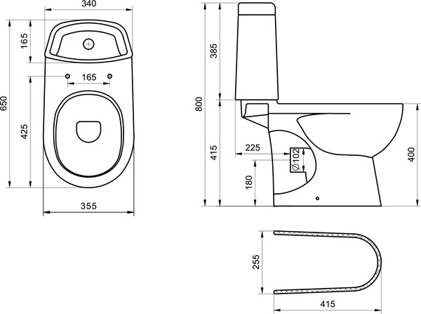 Чаша унитаза напольного Santek Остин 1WH302419