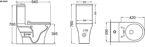 Чаша унитаза напольного Grossman GR-4443S