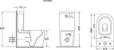 Чаша унитаза напольного Grossman GR-4446S