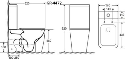 Чаша унитаза напольного Grossman GR-4472S