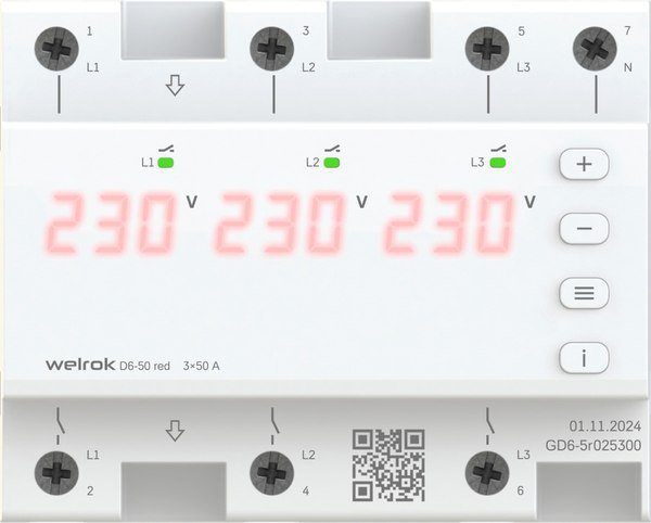 Реле напряжения Welrok D6-50 - фото