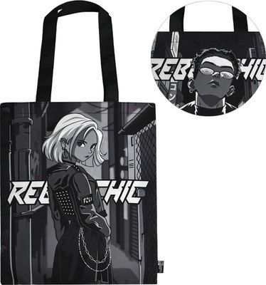 Сумка-шоппер Феникс+ Девушка в косухе / 69209