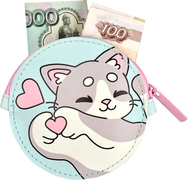 Кошелек детский Феникс+ Влюбленный котик / 69081