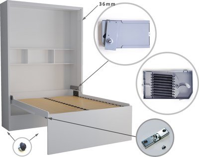 Шкаф-кровать трансформер Макс Стайл Fidji Egger 140x200x36