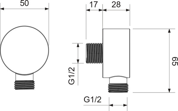 Подключение для душевого шланга Aquatek AQ2457BG