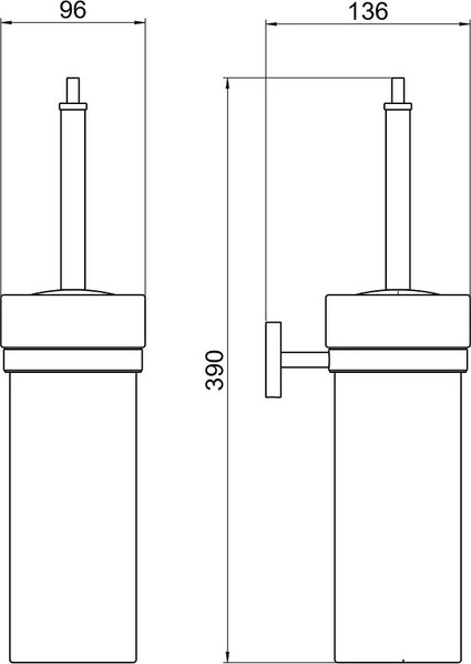 Ершик для унитаза Aquatek Бетта AQ4610BGM