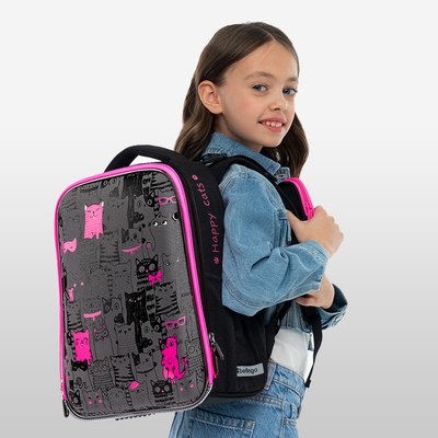 Школьный рюкзак Berlingo Expert. Happy Cats / RU-EX-1104