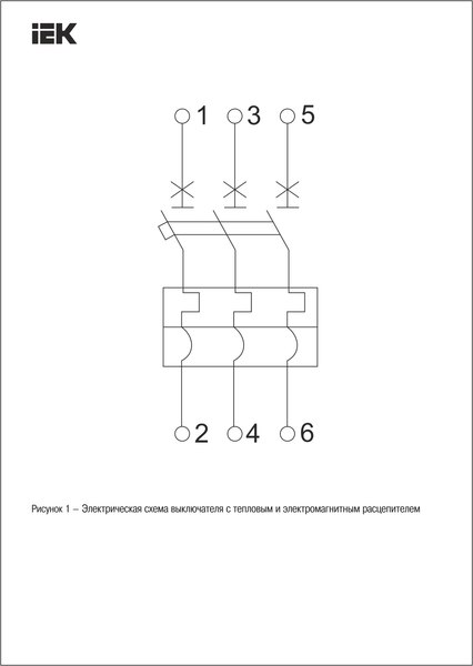 Выключатель автоматический IEK ВА44-33 3Р 50А 15кА / SVA4410-3-0050