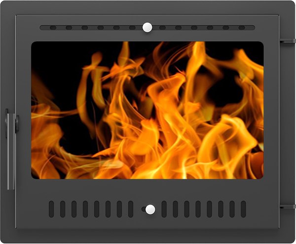 Дверца каминная Везувий Каминная Панорама (М) Антрацит - фото