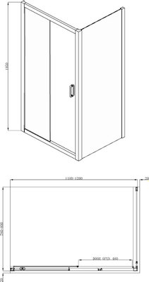 Душевой уголок Adema Glass Line Direct 120x80